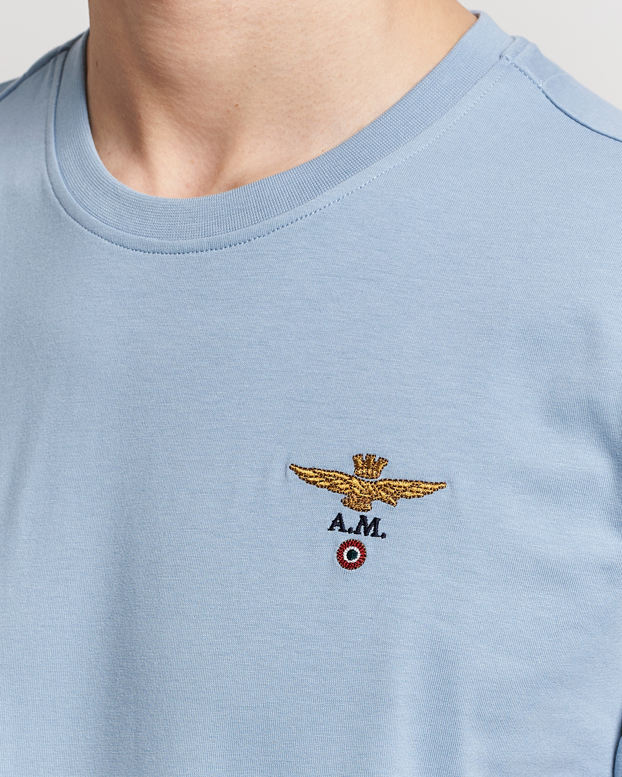 Men | T-Shirts | Aeronautica Militare | TS1580 Crew Neck T-Shirt Glacier Blue