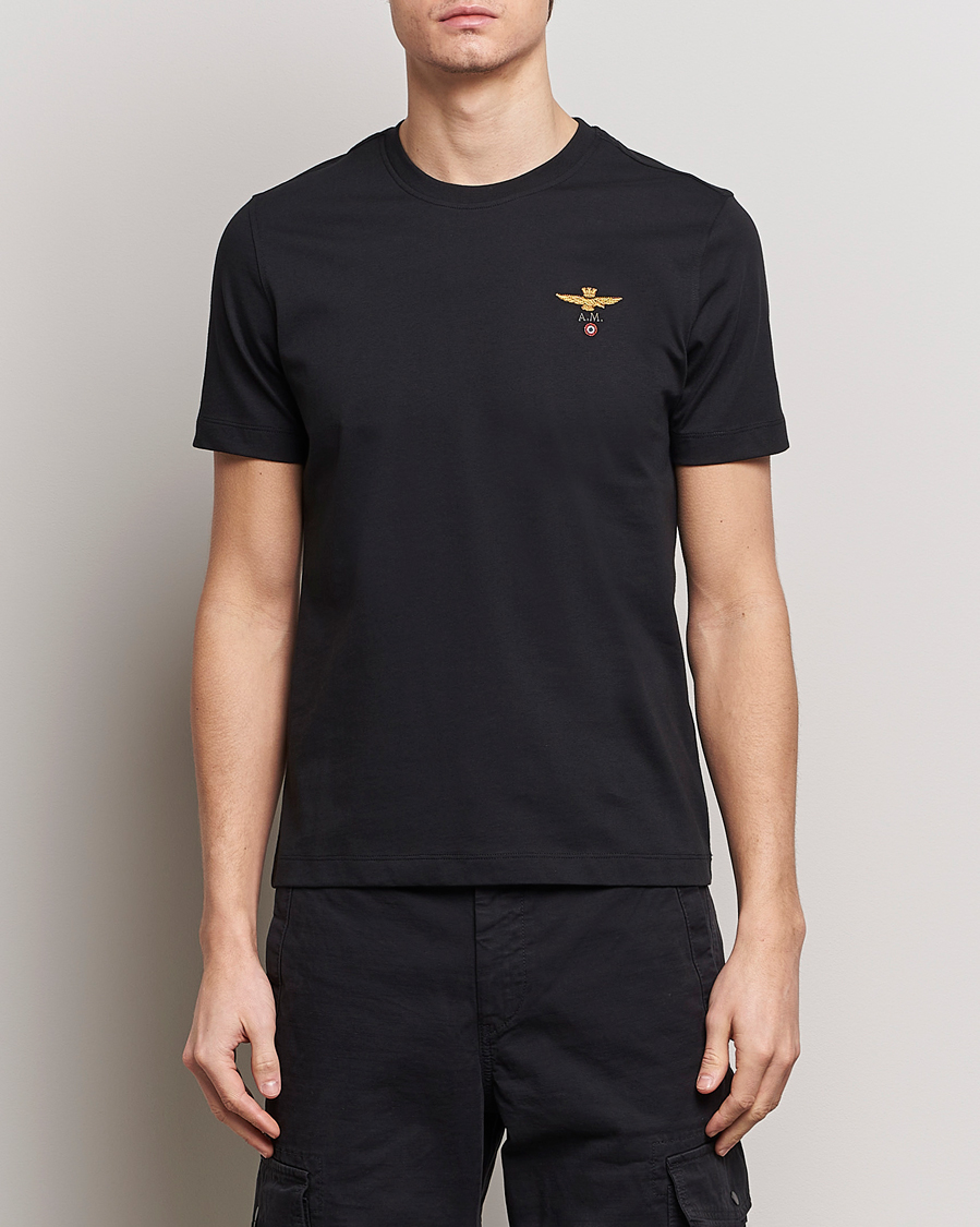 Men |  | Aeronautica Militare | TS1580 Crew Neck T-Shirt Jet Black