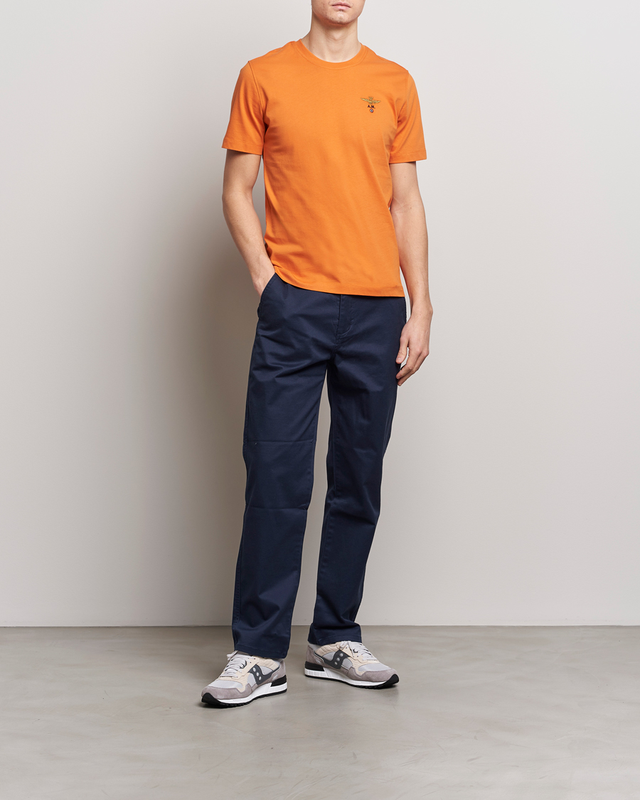 Men | T-Shirts | Aeronautica Militare | TS1580 Crew Neck T-Shirt Carrot Orange