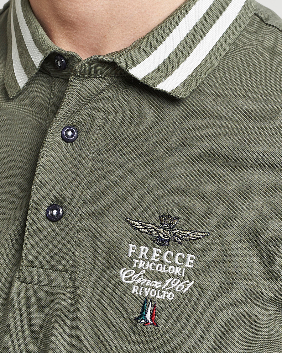 Men | Polo Shirts | Aeronautica Militare | Tipped Polo Verde Green