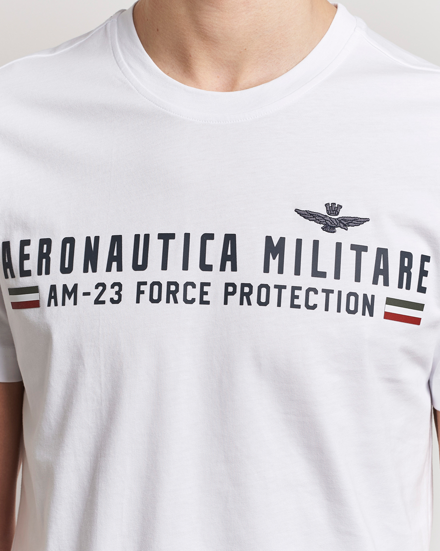 Men | T-Shirts | Aeronautica Militare | Logo Crew Neck T-Shirt Off White