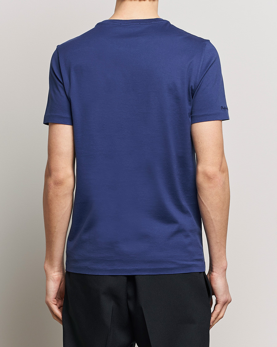 Men | T-Shirts | Ralph Lauren Purple Label | Garment Dyed Cotton T-Shirt Spring Navy