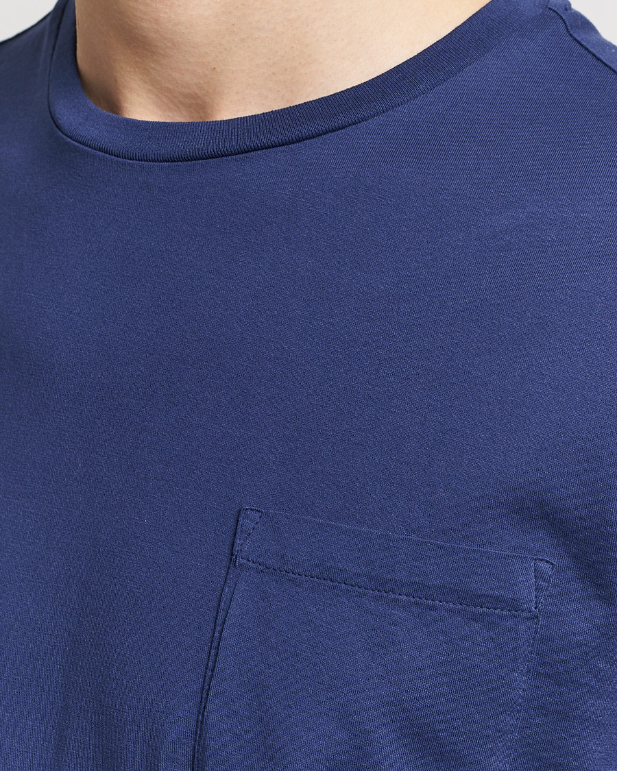 Men | T-Shirts | Ralph Lauren Purple Label | Garment Dyed Cotton T-Shirt Spring Navy