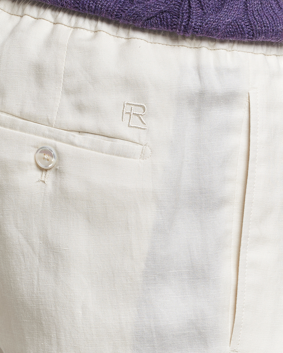 Men | Shorts | Ralph Lauren Purple Label | Linen/Silk Drawstring Shorts White