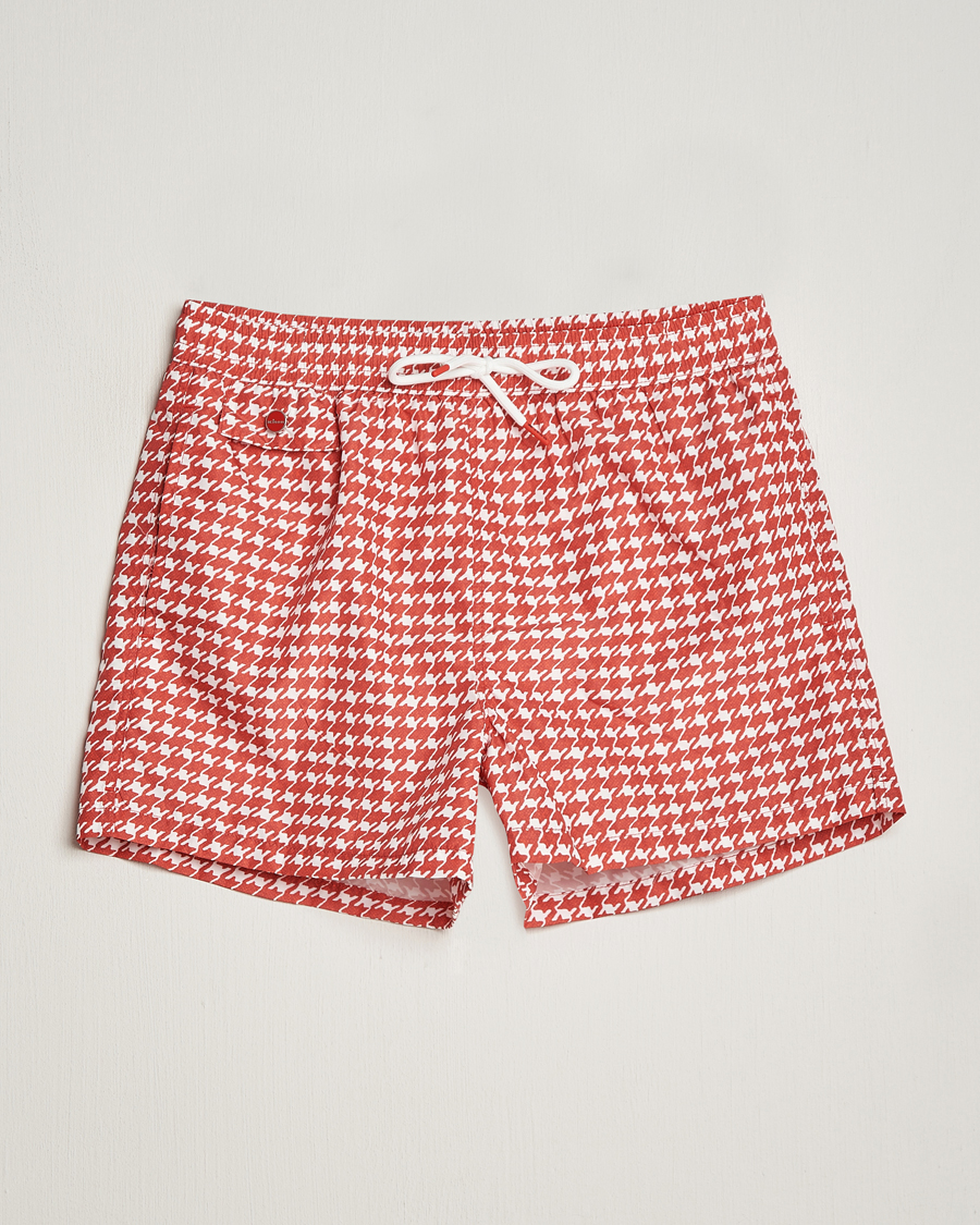 Men | Swimwear | Kiton | Printed Nylon Swim Shorts Red