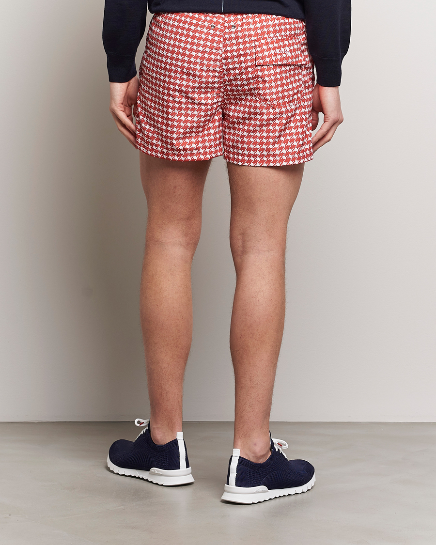 Men | Swimwear | Kiton | Printed Nylon Swim Shorts Red