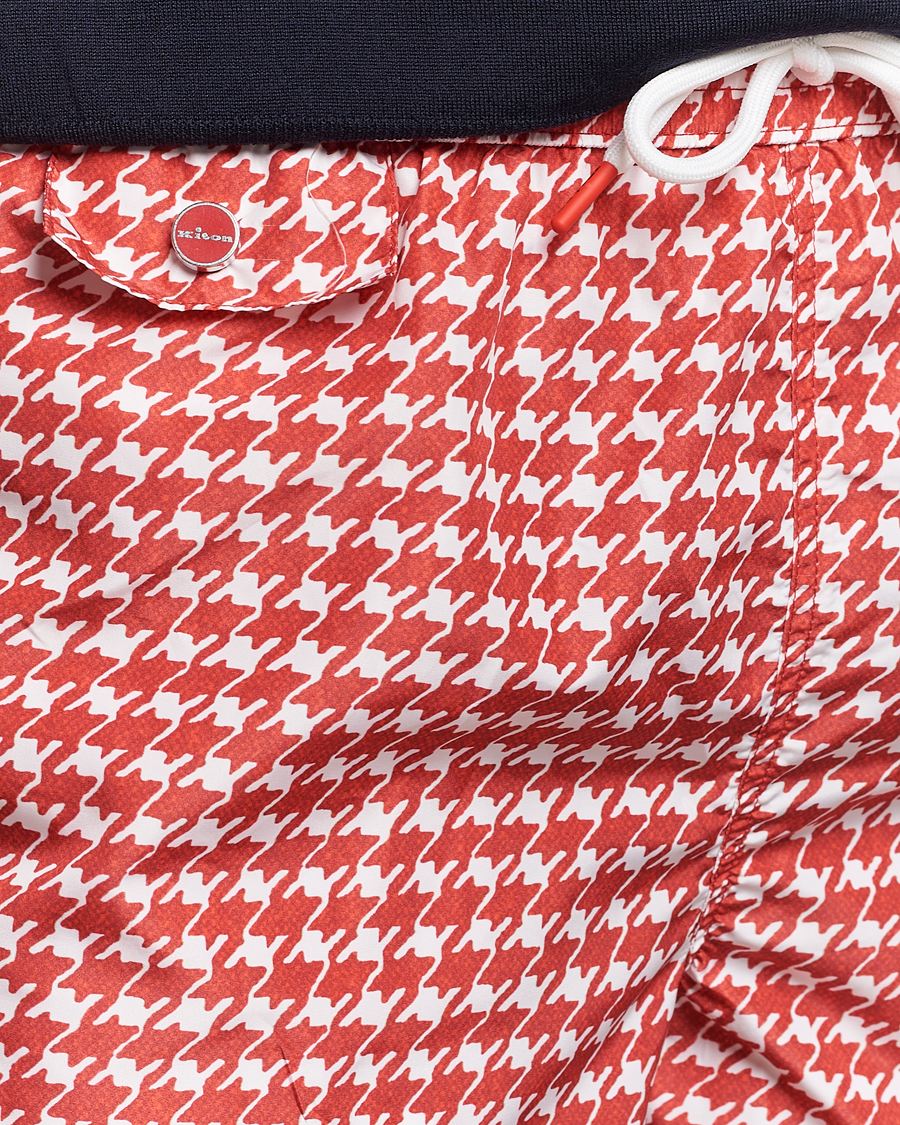 Men | Swimwear | Kiton | Printed Nylon Swim Shorts Red