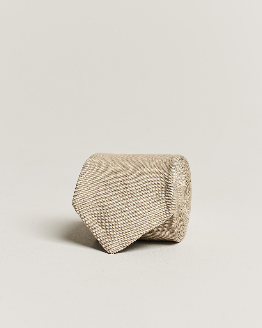 Men | Ties | Amanda Christensen | Amanda ChristensenHopsack Linen 8cm TieSand