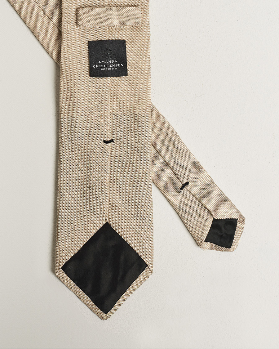 Men | Amanda ChristensenHopsack Linen 8cm TieSand | Amanda Christensen | Amanda ChristensenHopsack Linen 8cm TieSand