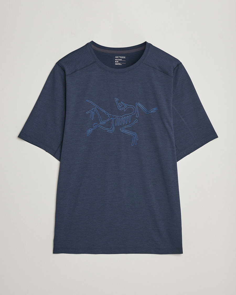 Men | T-Shirts | Arc'teryx | Cormac Bird Logo Crew Neck T-Shirt Black Sapphire