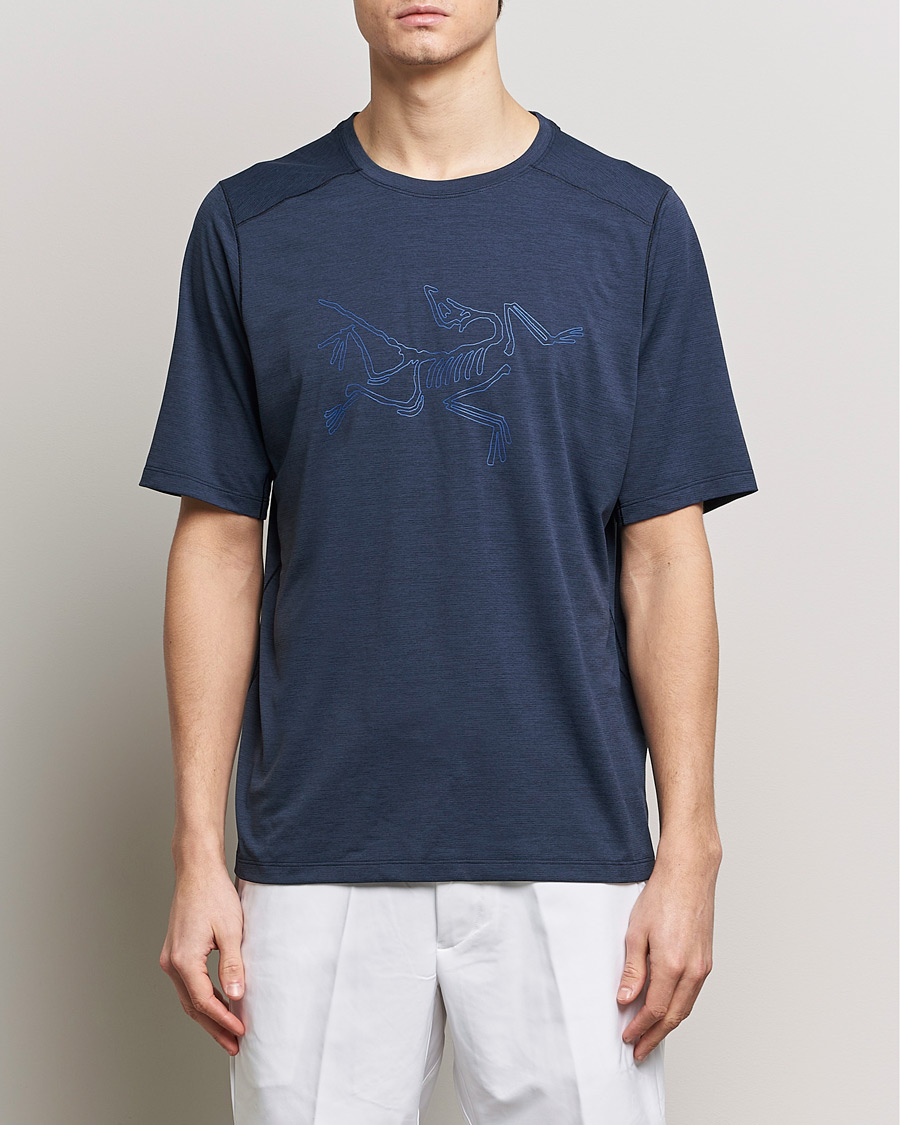 Men | Active | Arc'teryx | Cormac Bird Logo Crew Neck T-Shirt Black Sapphire