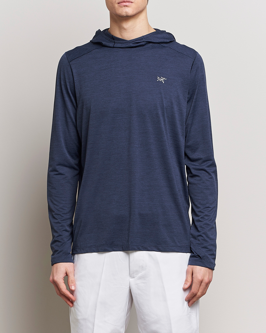 Arc'teryx Cormac Hoodie Black Sapphire Heather at CareOfCarl.com