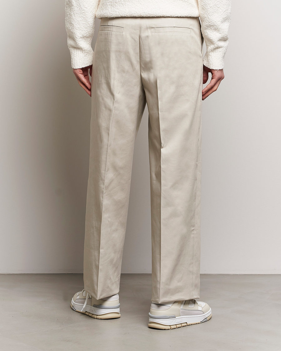 Men | Trousers | Axel Arigato | Serif Relaxed Fit Trousers Pale Beige