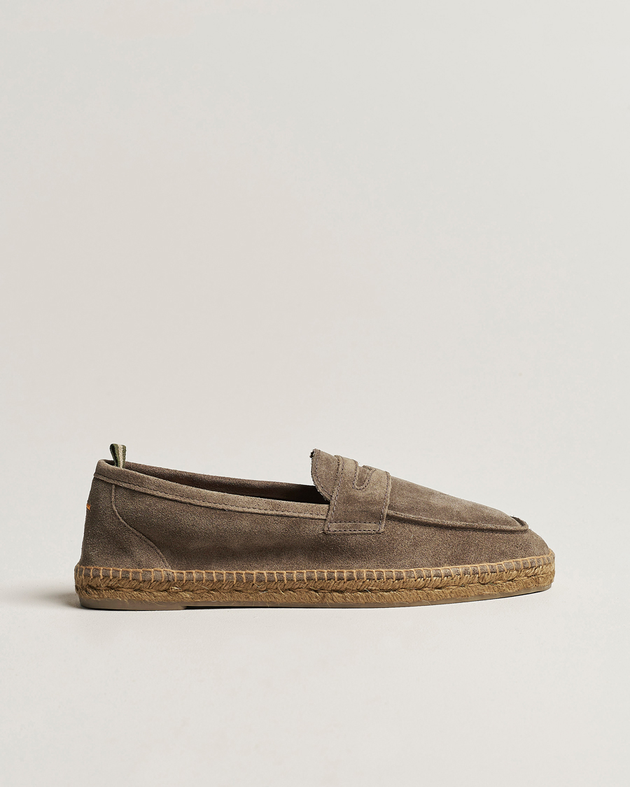 Men | Espadrilles | Castañer | Nacho Casual Suede Loafers Topo