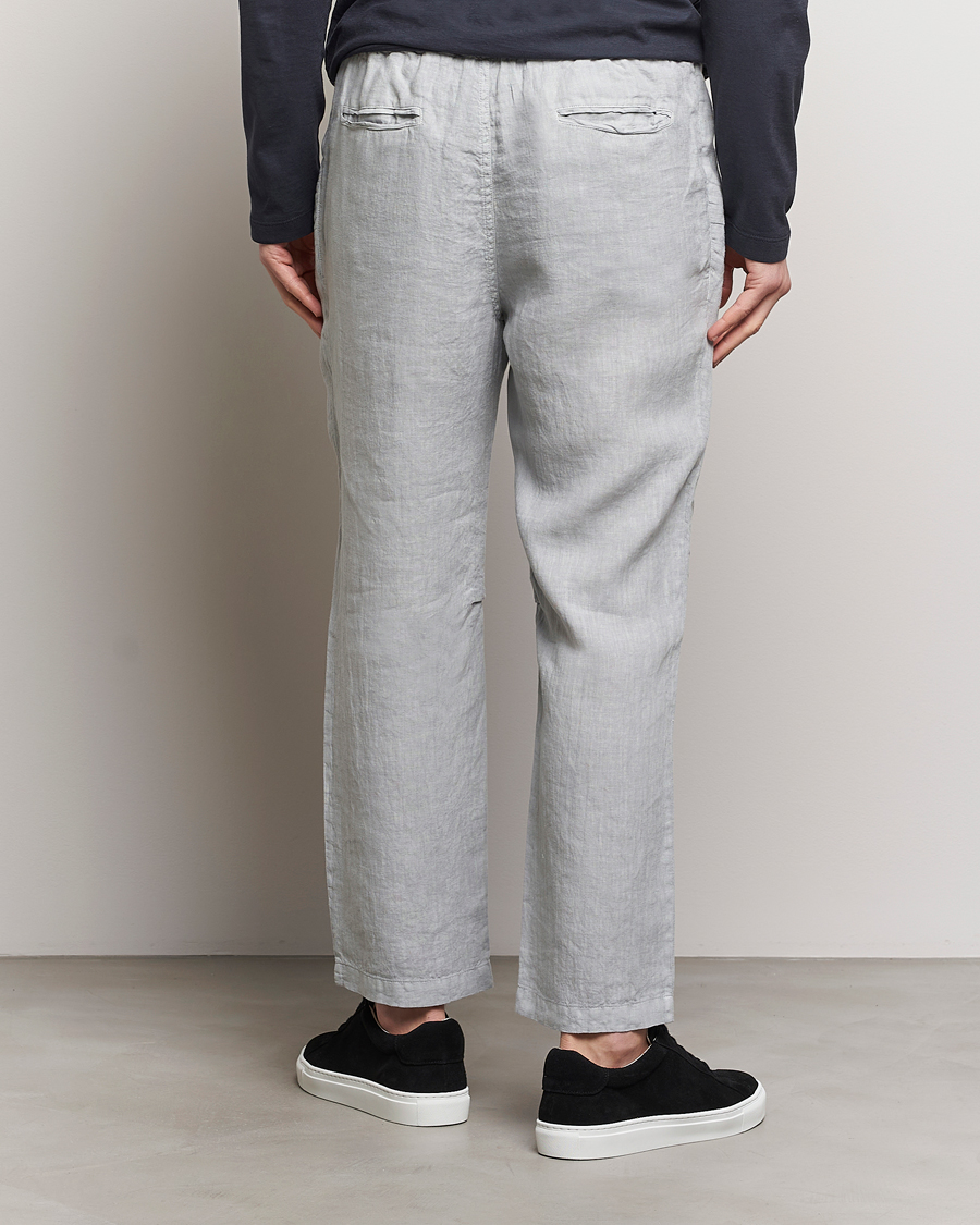 Men | Trousers | Massimo Alba | Keywest Linen Drawstring Pants Light Grey