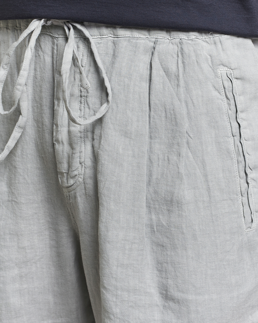 Men | Trousers | Massimo Alba | Keywest Linen Drawstring Pants Light Grey