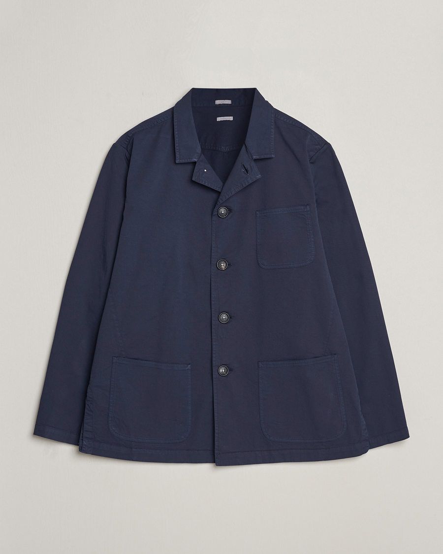 Men | Shirts | Massimo Alba | Florida Stone Washed Shirt Jacket Navy