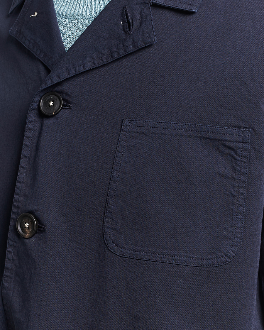 Men | Shirts | Massimo Alba | Florida Stone Washed Shirt Jacket Navy