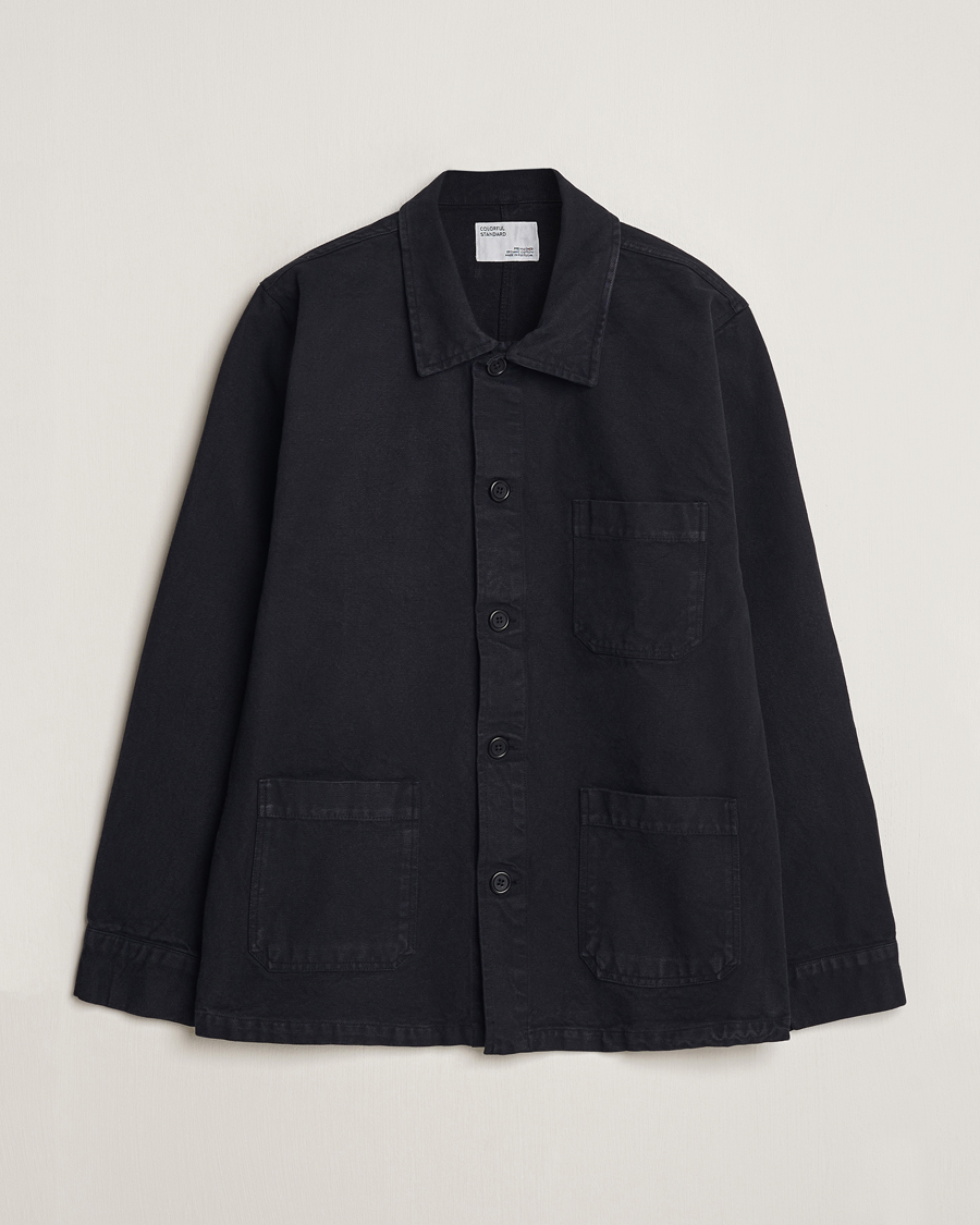 Men | Shirts | Colorful Standard | Organic Workwear Jacket Deep Black