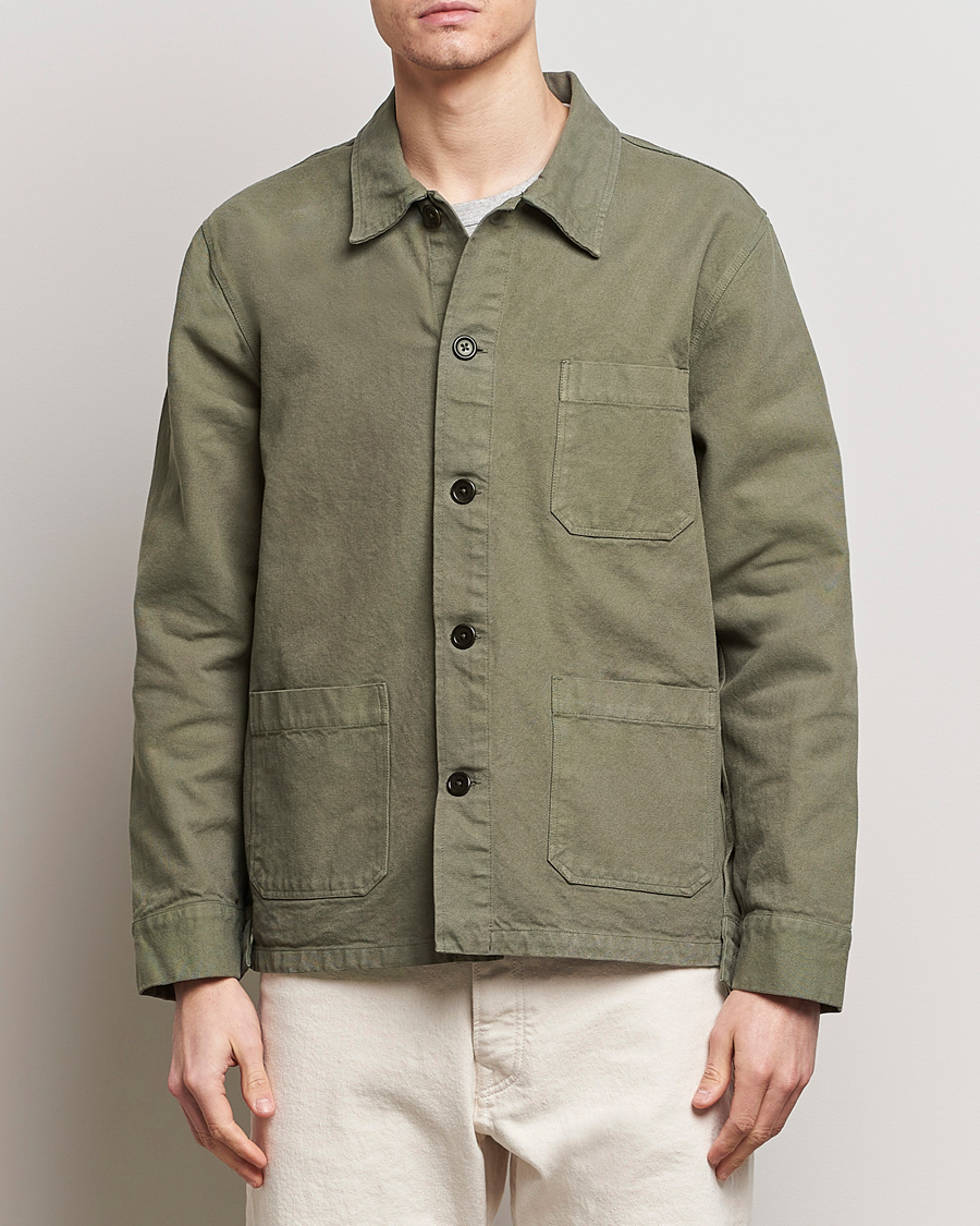 Men | An Overshirt Occasion | Colorful Standard | Organic Workwear Jacket Dusty Olive