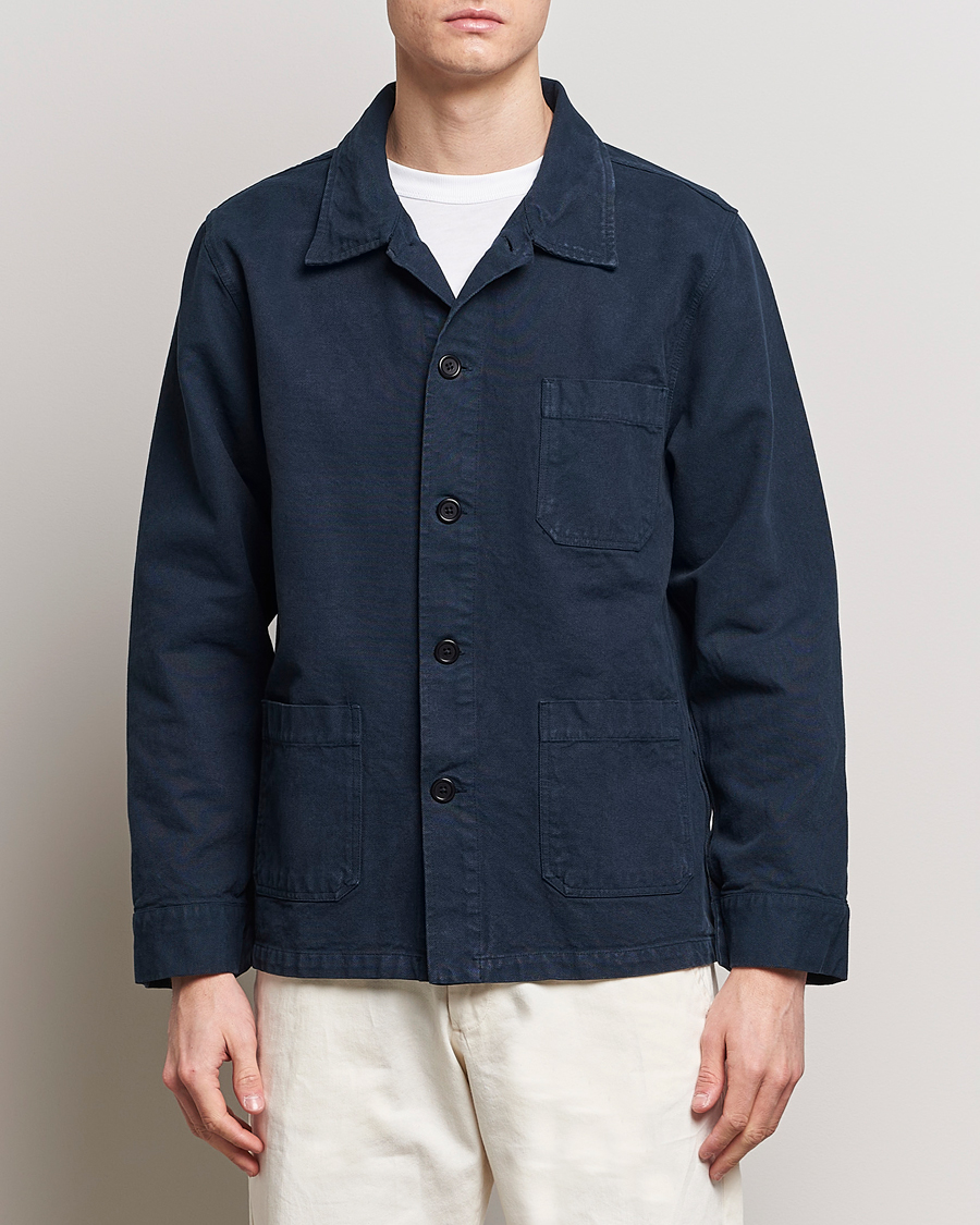 Herre |  | Colorful Standard | Organic Workwear Jacket Navy Blue