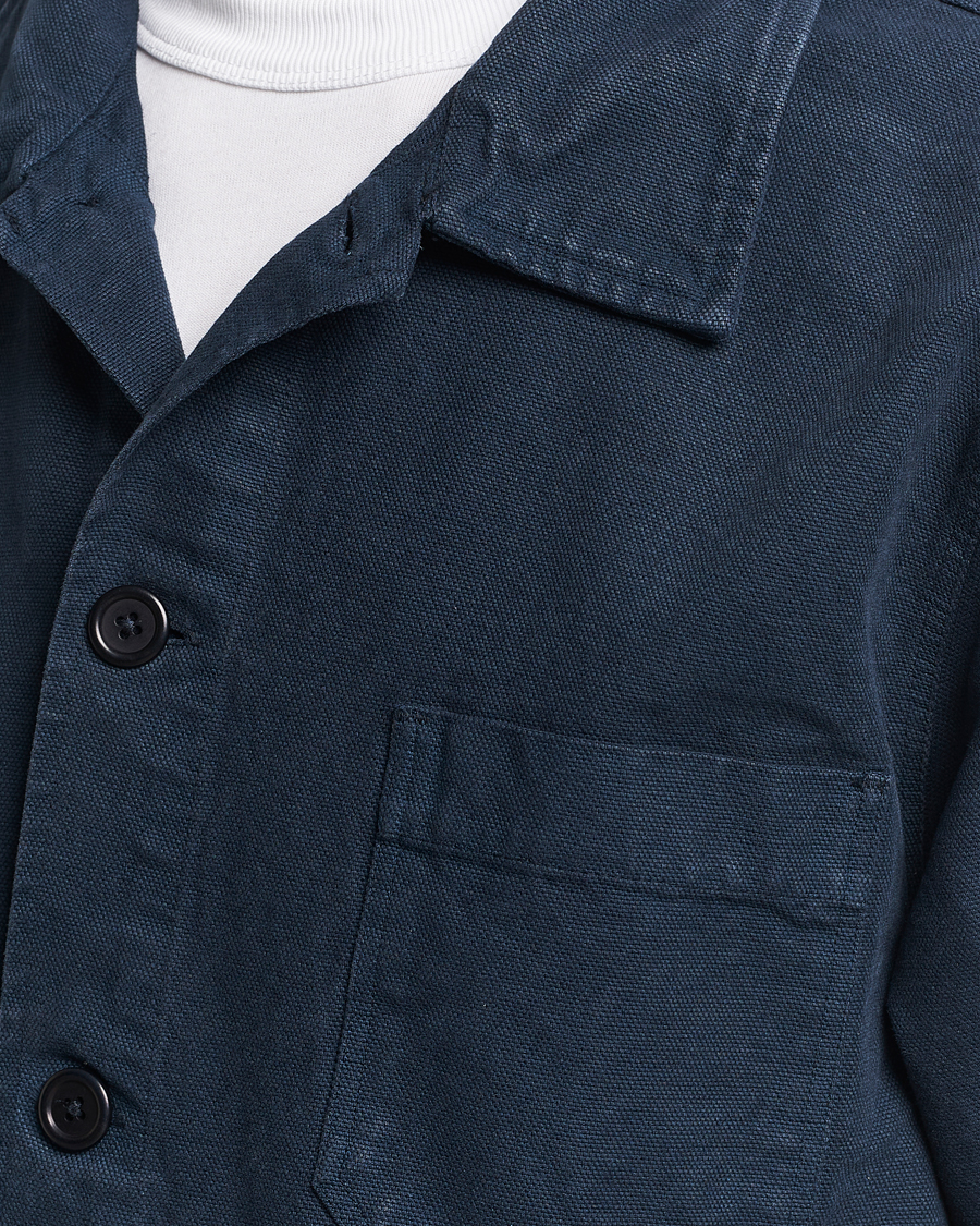 Men | Shirts | Colorful Standard | Organic Workwear Jacket Navy Blue