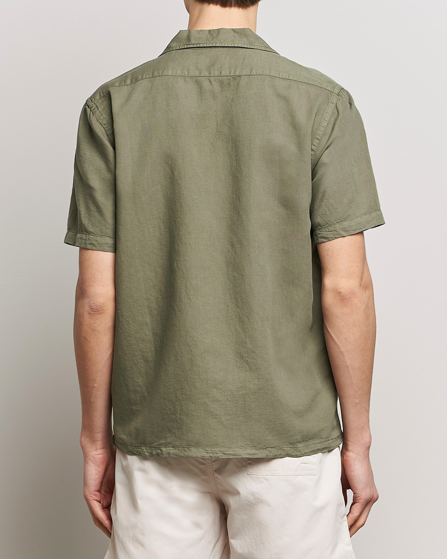 Men | Shirts | Colorful Standard | Cotton/Linen Short Sleeve Shirt Dusty Olive