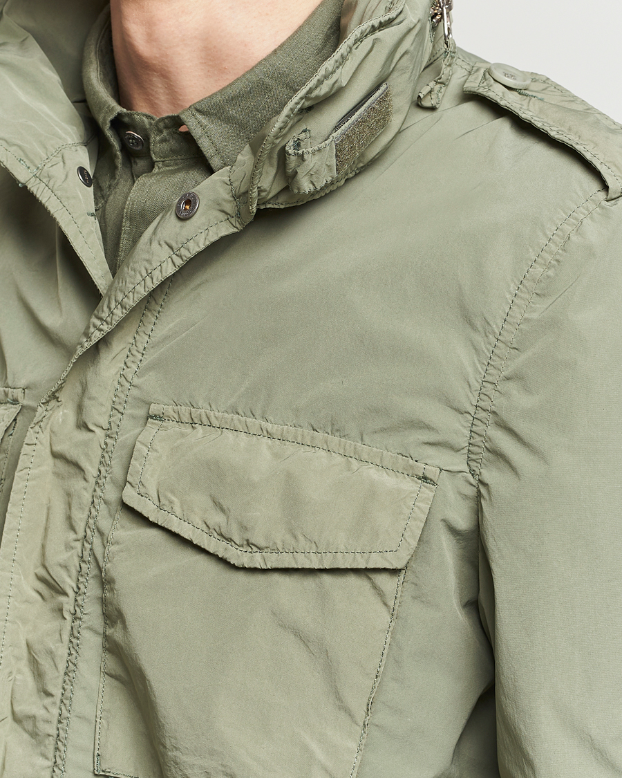 Men | Coats & Jackets | Aspesi | Giubotto Garment Dyed Field Jacket Sage