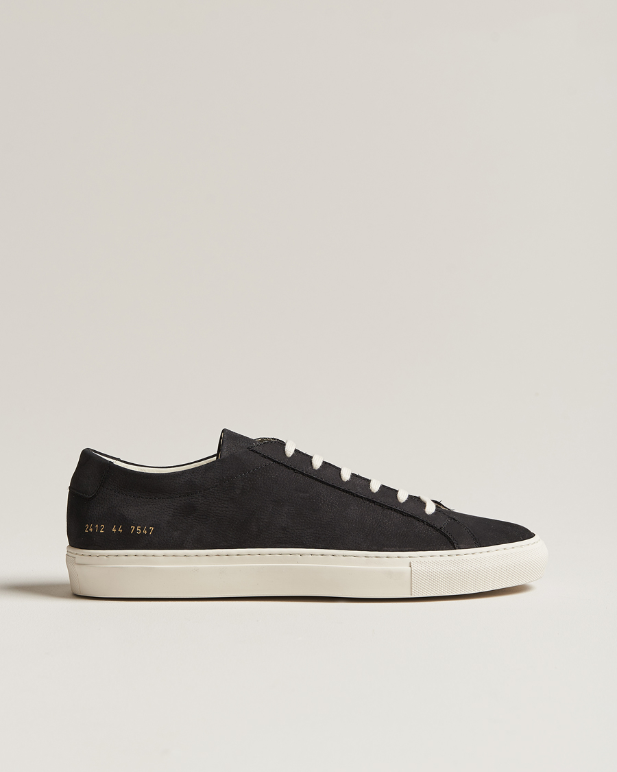 Men | Common Projects Original Achilles Pebbled Nubuck Sneaker Black | Common Projects | Original Achilles Pebbled Nubuck Sneaker Black