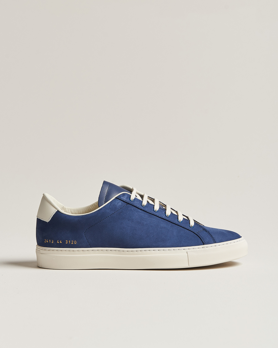 Men | Common Projects Retro Pebbled Nappa Leather Sneaker Blue/White | Common Projects | Retro Pebbled Nappa Leather Sneaker Blue/White