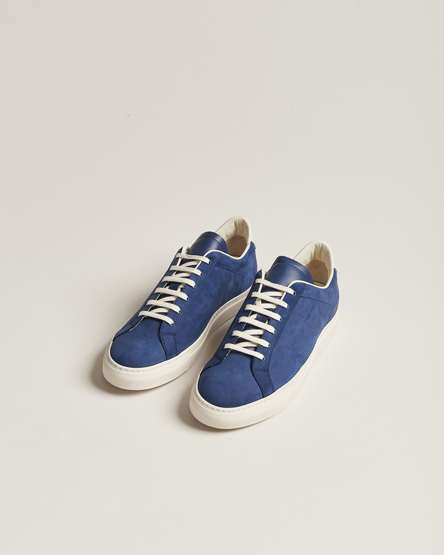Men | Common Projects Retro Pebbled Nappa Leather Sneaker Blue/White | Common Projects | Retro Pebbled Nappa Leather Sneaker Blue/White