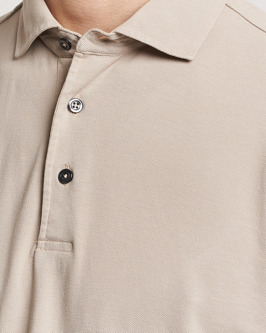 Men | Polo Shirts | Gran Sasso | Washed Polo Beige Melange