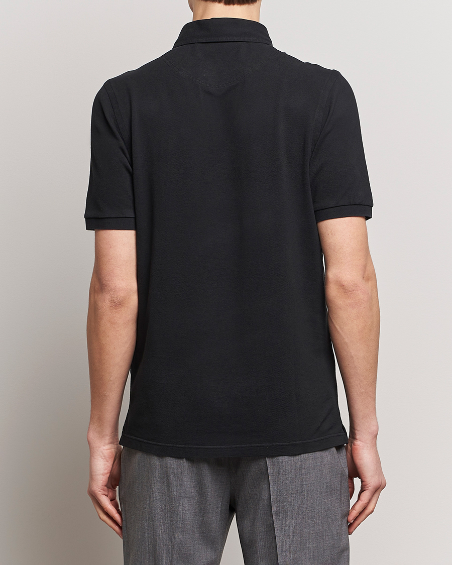 Men | Polo Shirts | Gran Sasso | Washed Polo Black