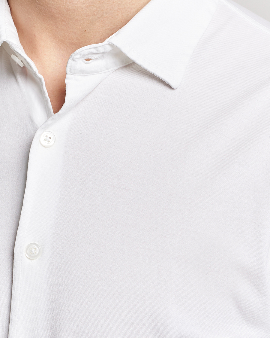 Men | Shirts | Gran Sasso | Washed Cotton Jersey Shirt White
