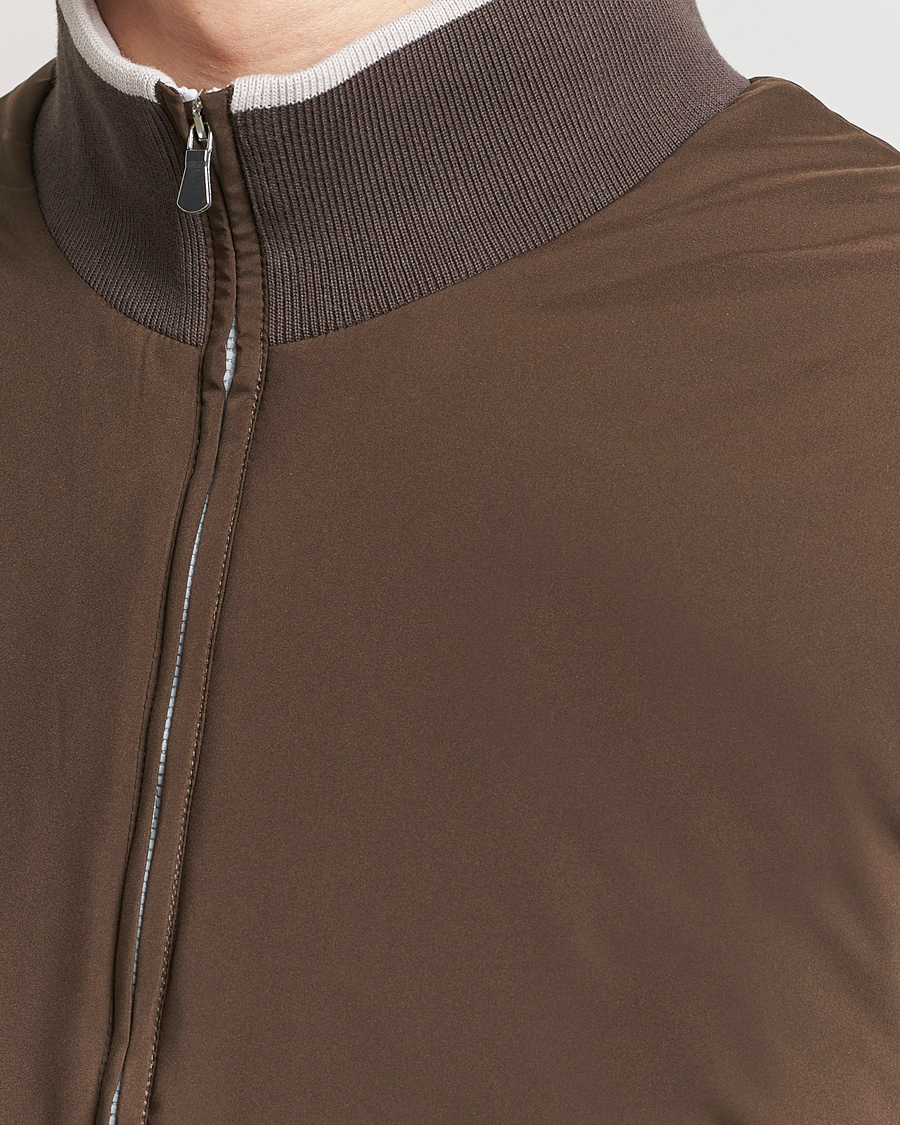 Men | Coats & Jackets | Gran Sasso | Nylon Light Padded Gilet Dark Brown