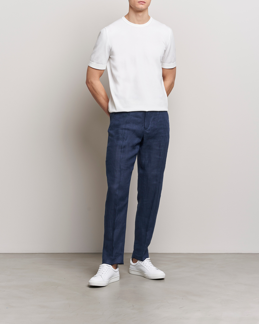 Men | T-Shirts | Gran Sasso | Cotton Knitted Crew Neck T-Shirt White