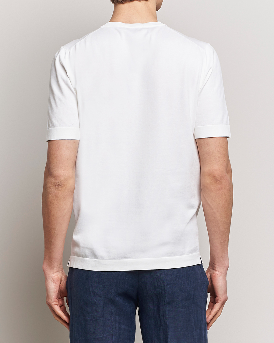 Men | T-Shirts | Gran Sasso | Cotton Knitted Crew Neck T-Shirt White