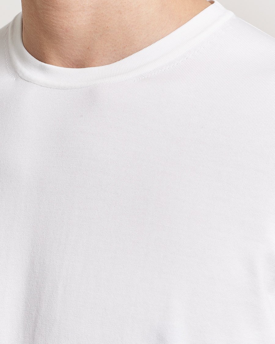 Men | T-Shirts | Gran Sasso | Cotton Knitted Crew Neck T-Shirt White
