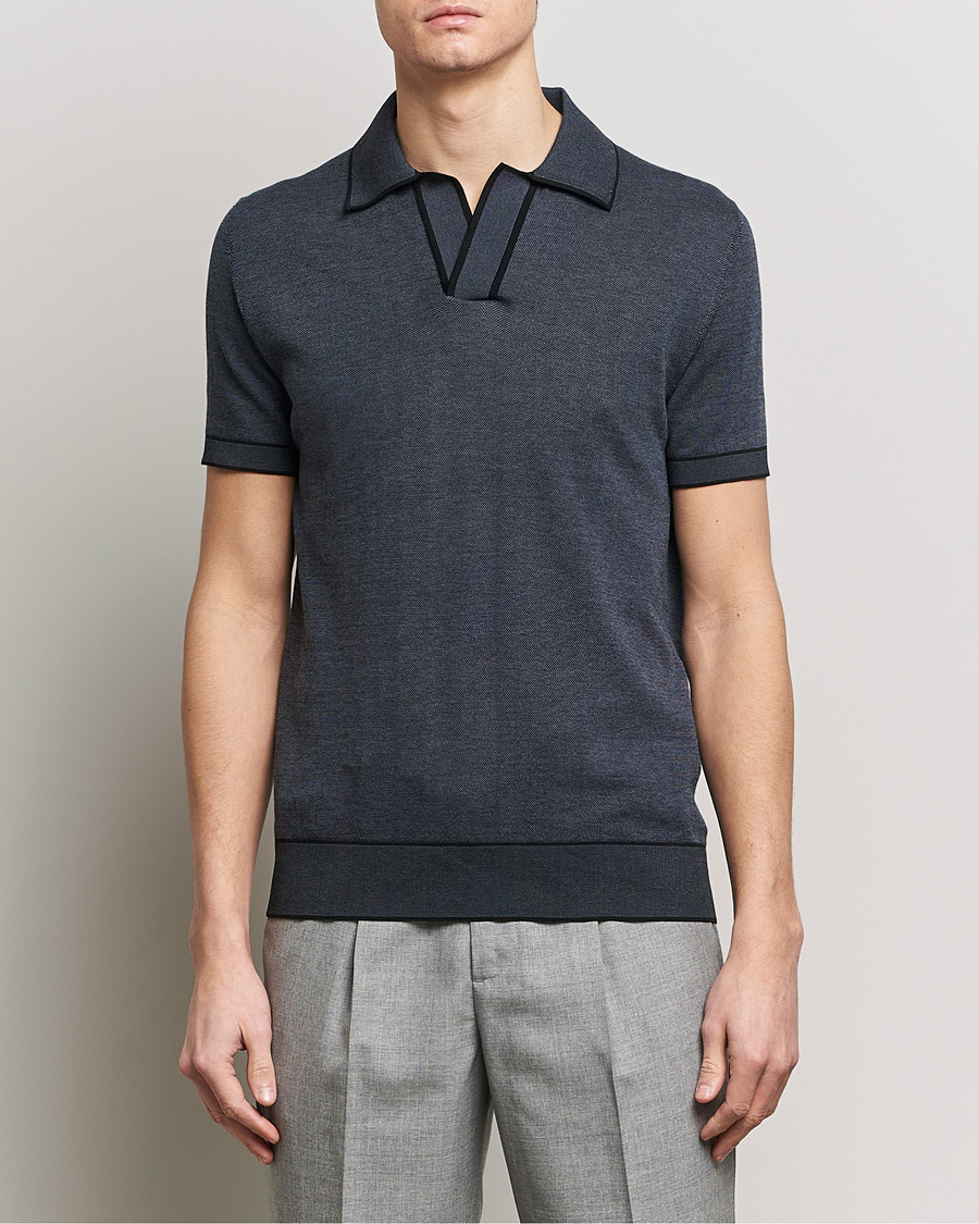 Men | Polo Shirts | Brioni | Soft Cotton Polo  Navy
