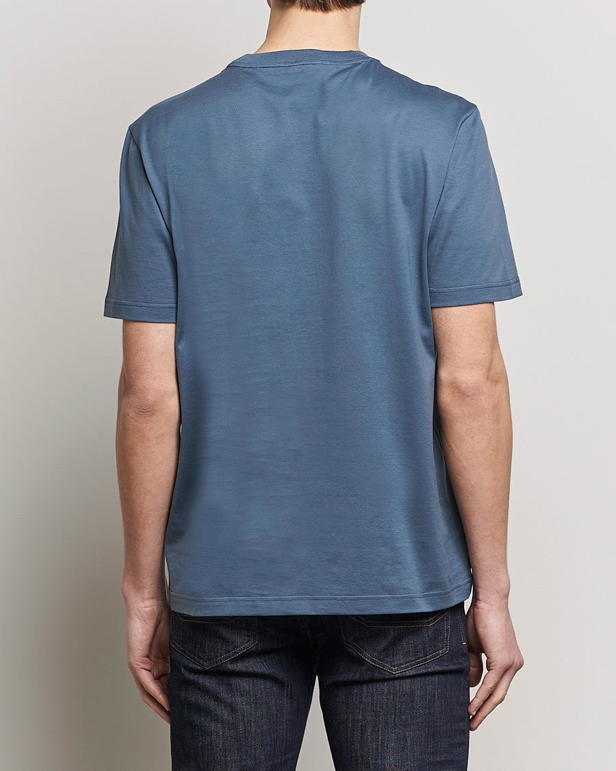 Men | T-Shirts | Brioni | Short Sleeve Cotton T-Shirt Petroleum