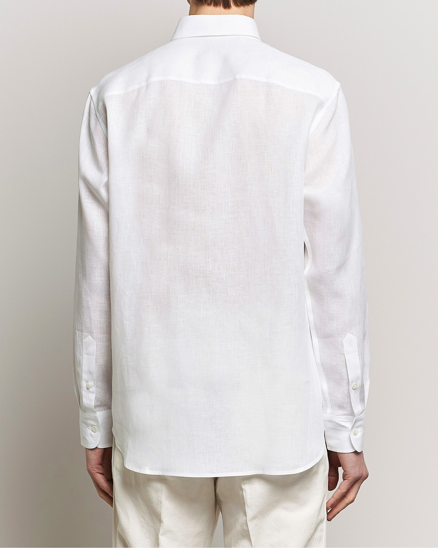 Men | Shirts | Brioni | Linen Sport Shirt White