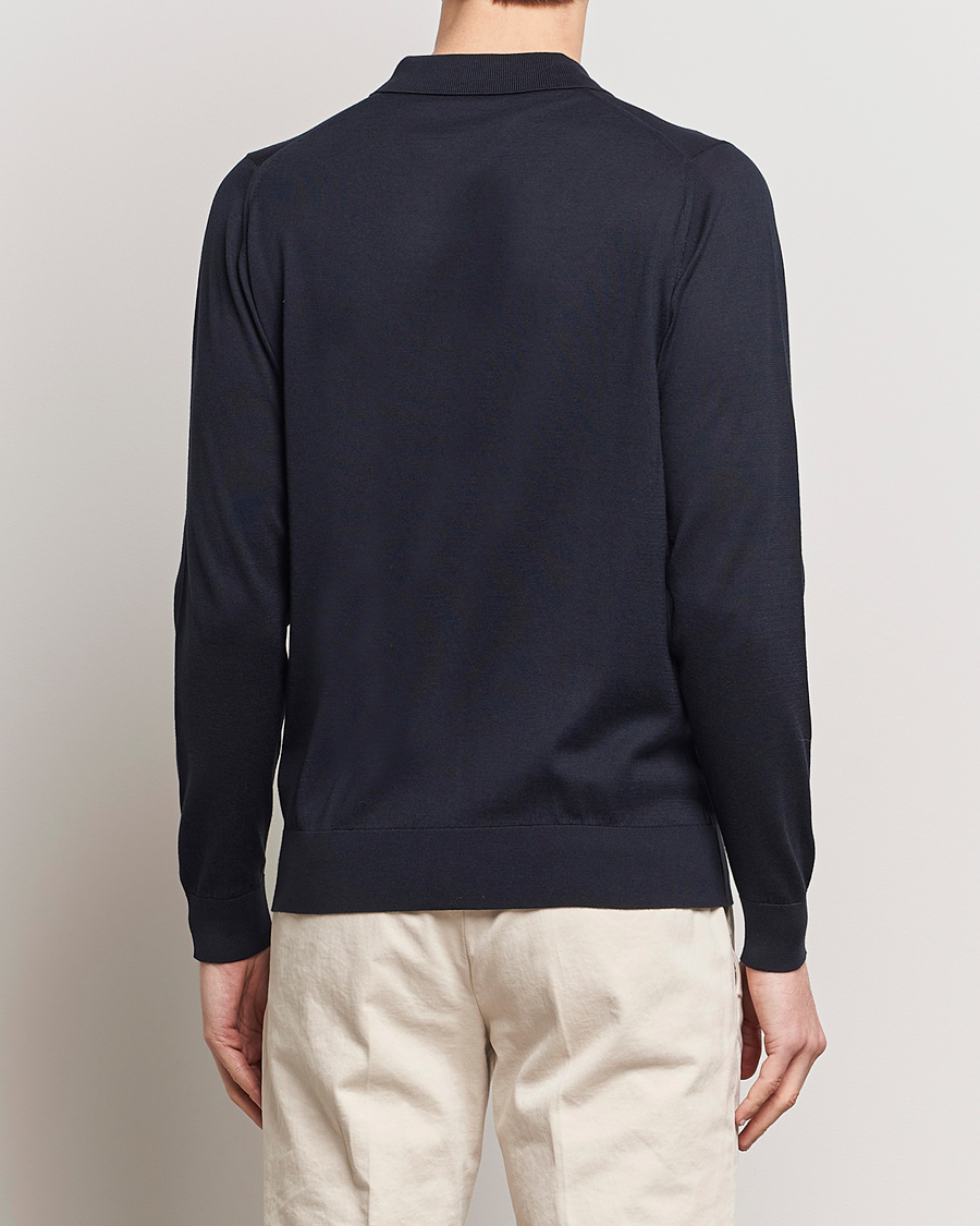Men | Sweaters & Knitwear | John Smedley | Shadow Tipped Sea Island Cotton Cardigan Navy
