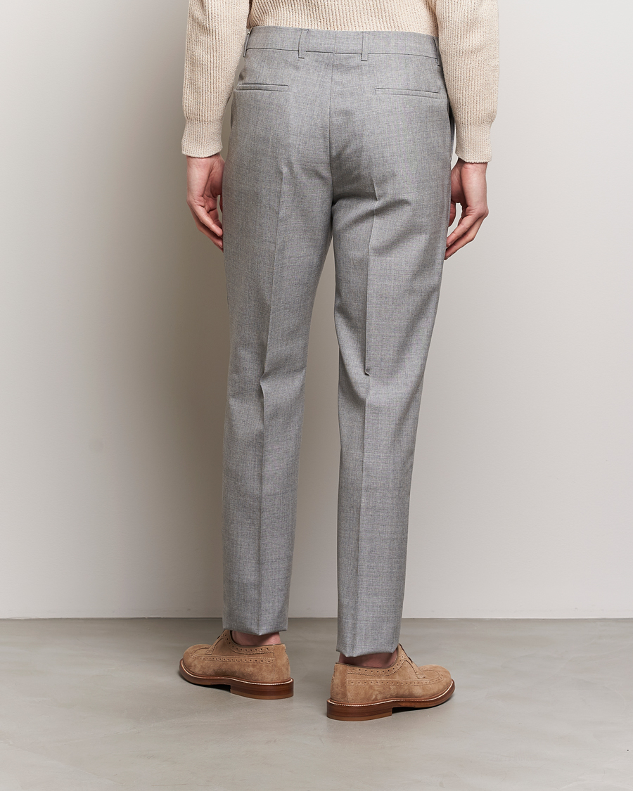 Men | Trousers | Brunello Cucinelli | Pleated Wool Trousers Light Grey