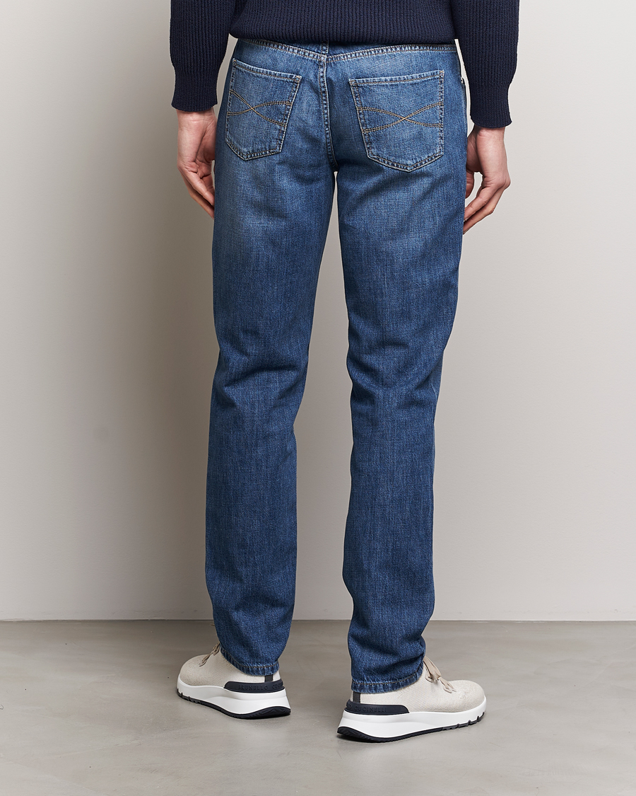 Men | Jeans | Brunello Cucinelli | Traditional Fit Jeans Dark Blue Wash