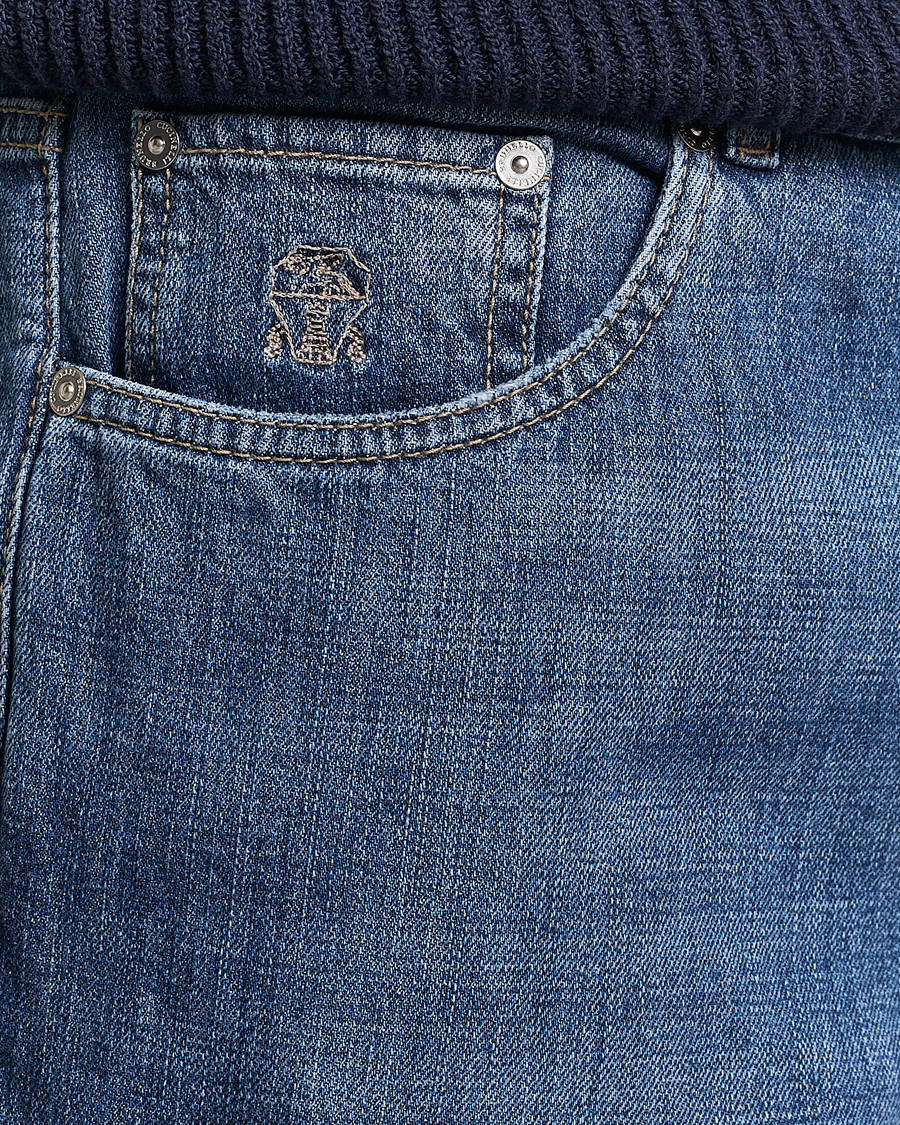 Men | Jeans | Brunello Cucinelli | Traditional Fit Jeans Dark Blue Wash
