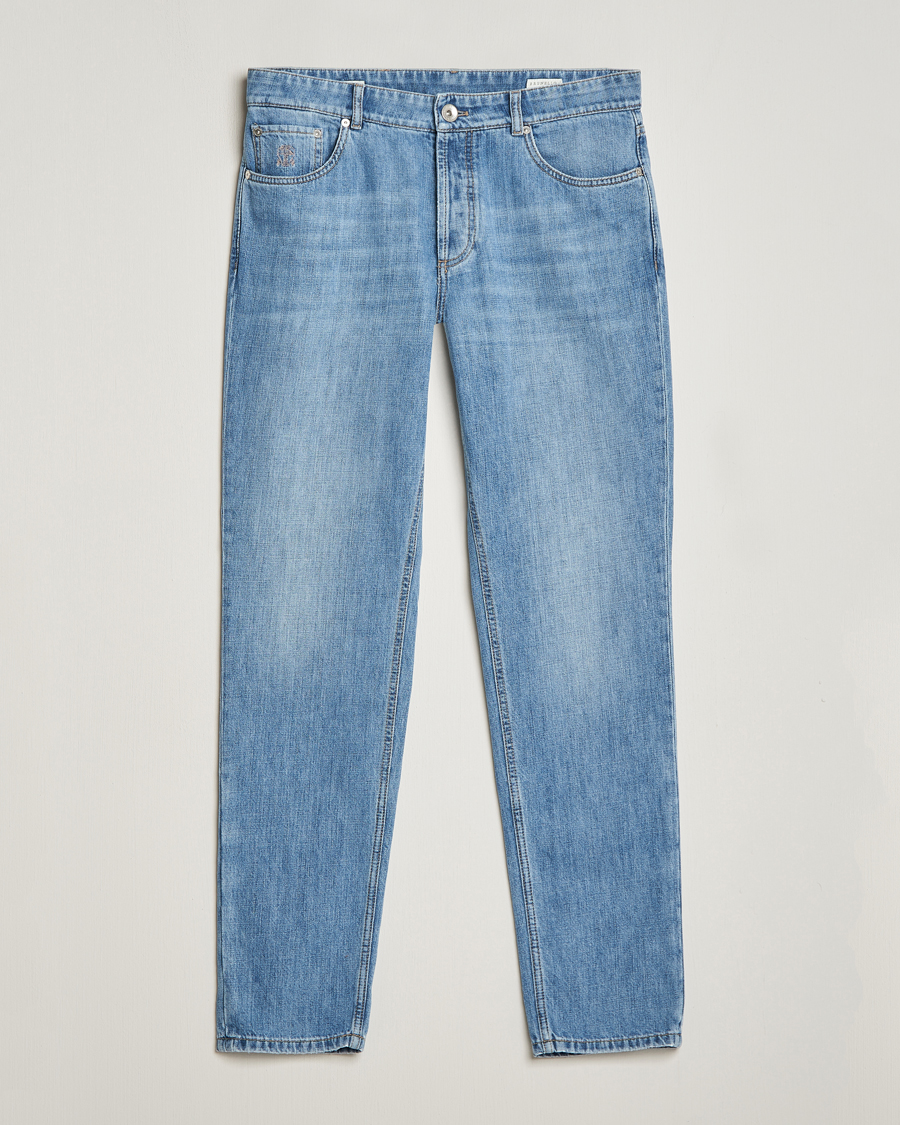Men | Jeans | Brunello Cucinelli | Traditional Fit Jeans Blue Wash