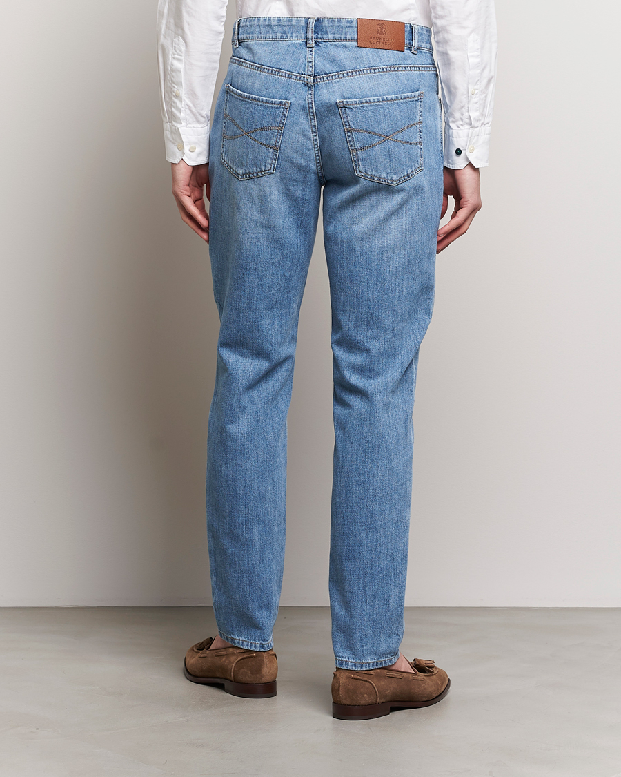 Men | Jeans | Brunello Cucinelli | Traditional Fit Jeans Blue Wash