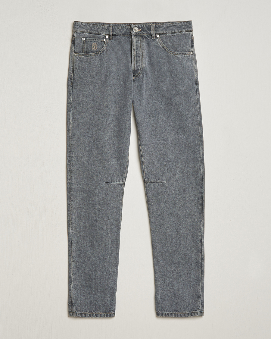 Men | Jeans | Brunello Cucinelli | Leisure Fit Jeans Grey Wash
