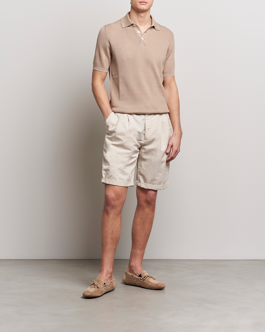 Men | Shorts | Brunello Cucinelli | Drawstring Shorts Light Beige