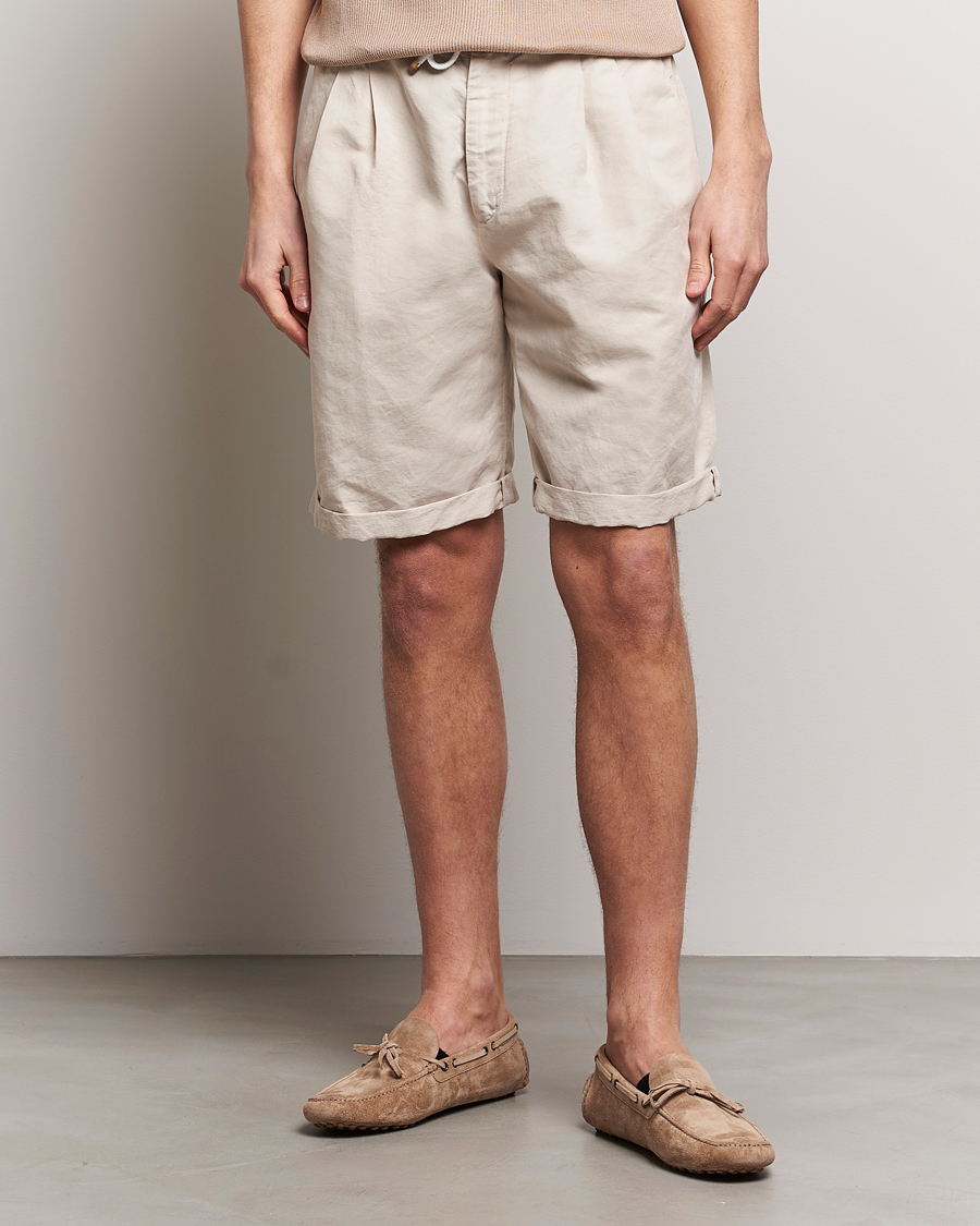 Men | Shorts | Brunello Cucinelli | Drawstring Shorts Light Beige